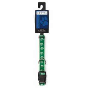 Casual Canine Two-Tone Pawprint Collars 14-20 in Blue