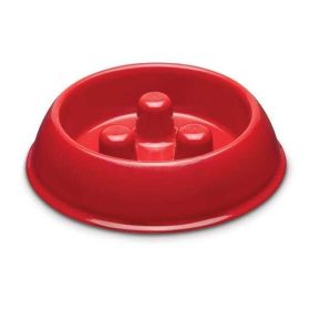ProSelect Plastic Slow Feeder Bowls 12 oz Red