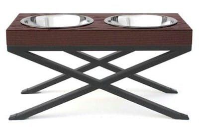 Woodsman Double Raised Dog Bowl Large