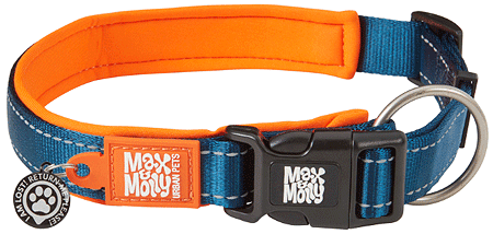 Max and Molly Smart Id Dog Collar Matrix Orange Medium 13 21 inch 4 16.5800 USD inch