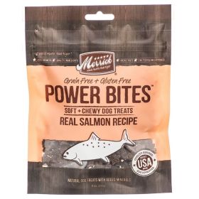 Merrick Power Bites Soft And Chewy Dog Treats Real Salmon Recipe 6 oz